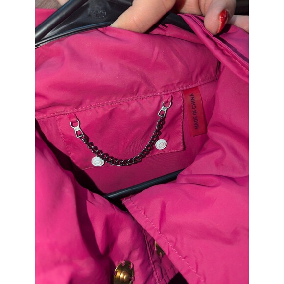 Vintage Women's Pink Fuchsia Retro Fit & Flare Windbreaker Jacket Coat - Picture 9 of 10